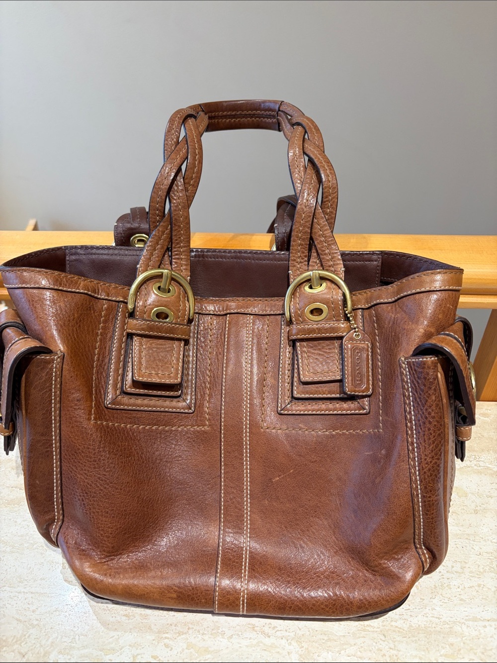 Coach Soho Braided Tobacco / Mia Shoulder Bag